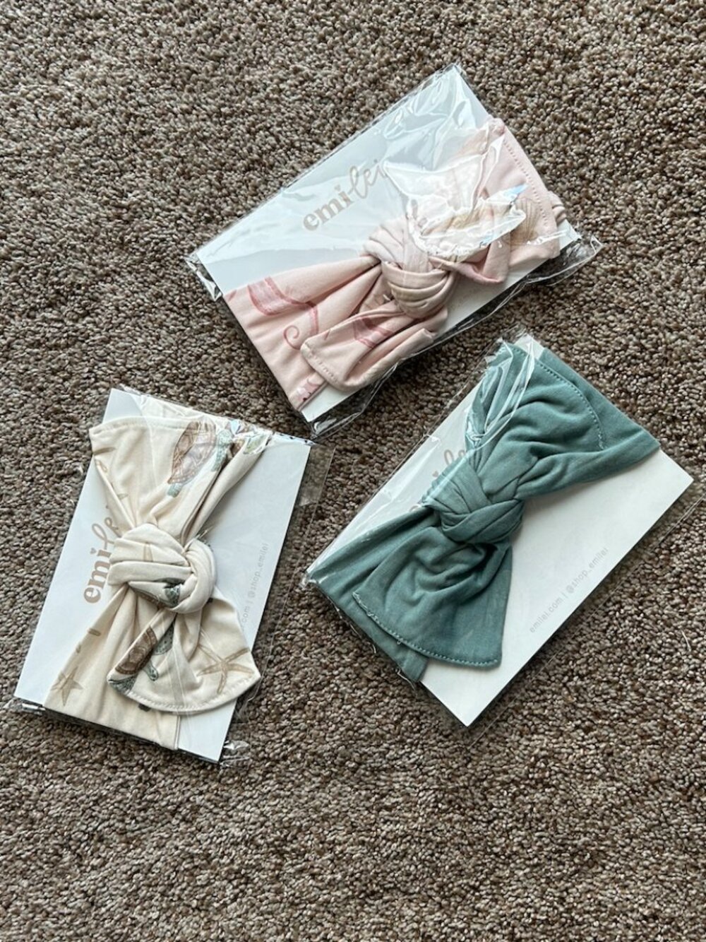 Emi Lei Baby Comfy Headband Hair Bows – 3 Pack – NWT | $17